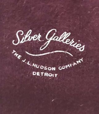 Silver Galleries J.  L.  Hudson Co Anti - Tarnish Sterling Cloth Storage Bag USA 3