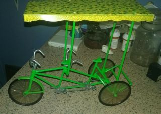 Vintage 1974 Mattel Sunshine Family Doll Tandem Bicycle Cycle