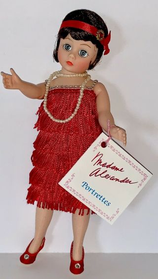 Vintage Madame Alexander 9“ Dark Brown Flapper Doll Portrette Series 2