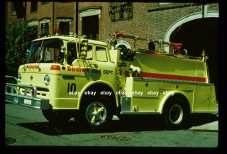 Boston Ma E10w Ford C Maynard Hose Wagon Fire Apparatus Slide