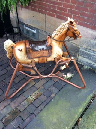 Antique 1960’s The Wonder Horse Spring Rocking Bounce Horse