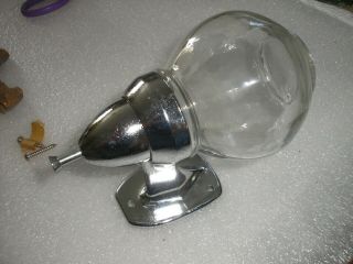 Glass Vintage Wall Mounted Chrome Soap Dispenser Gas,  Service,  Police,  Station
