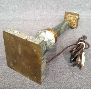 Heavy antique french lamp made of bronze and marble early 1900 ' s Empire style 5