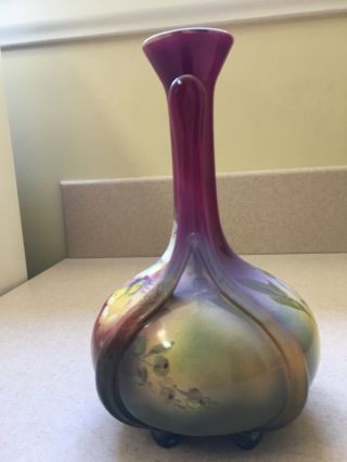 ROYAL BONN 2 Handled Antique Vase.  9“ Great Color. 4