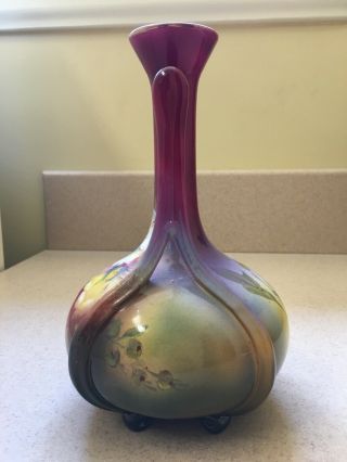 ROYAL BONN 2 Handled Antique Vase.  9“ Great Color. 5