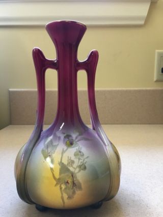 ROYAL BONN 2 Handled Antique Vase.  9“ Great Color. 6