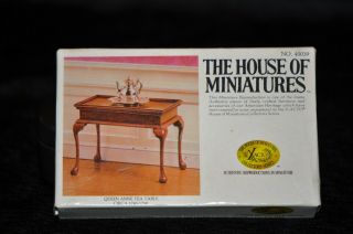 Vtg 1:12 Nib Victorian Queen Anne Tea Table 40039 House Of Miniatures Furniture