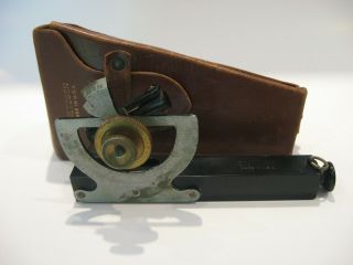 Antique Dietzgen Inclinometer Hand Survey Level W/ Leather Case Usa