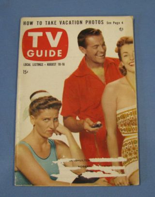 Vintage Tv Guide August 10 1957 Robert Cummings Spike Jones Juduth Braun