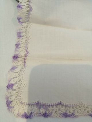 Antique Embroidered Lace Ladies Handkerchief Over 60 years old,  Box 3