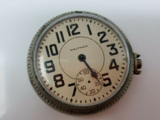 Vtg.  Wwii 1944 Waltham Pocket Watch 17 Jewel Sz.  16s Keystone Adjusted
