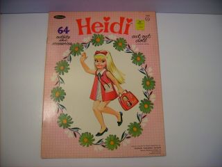 Vintage Whitman 1966 Heidi Paper Dolls 29 Cents,  Uncut,