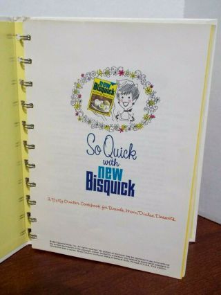 VINTAGE SO QUICK WITH BISQUICK A BETTY CROCKER COOKBOOK - 1967 - EXC COND 4