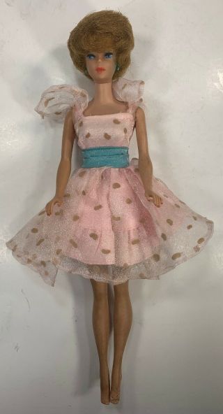 Vintage Midge Barbie Doll 1958 Mattel Bubble Cut Bad Foot Read