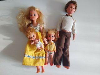 Vintage 1973 Sunshine Family Dolls