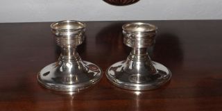 Vintage Sterling Silver Weighted Candle Holders