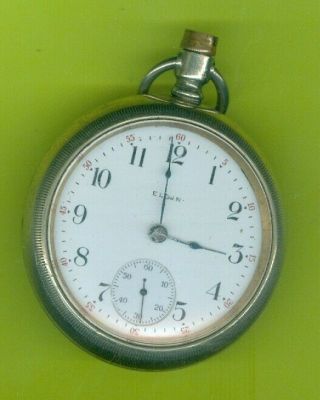 Vintage 1910 Elgin 18s 15 Jewel Pocket Watch