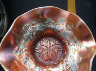 Antique Dugan Carnival Glass 6 Six Petals Peach Opal Bowl 2