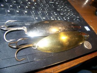 Vintage Lucky Strike Fishing Spoon Lure & Sporama Spoon Over 6 " Long