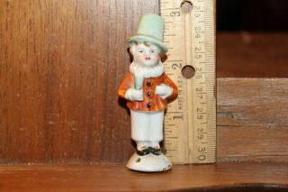 Antique Small German Porcelain Figurine 3 " Town Cryer