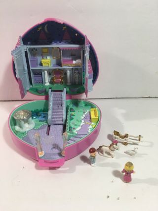 Vintage Polly Pocket Starlight Castle Playset Bluebird 1992 Complete - Lights Work