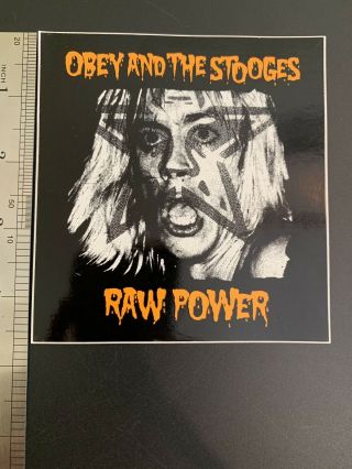 Vintage Iggy Pop And The Stooges Sticker Shepard Fairey Obey Giant Andre Poster