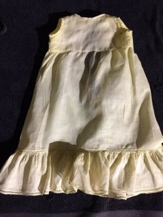 Antique Cotton,  Si Dress For French Doll Jumeau Steiner Bru Antique Lace Size 5 - 7