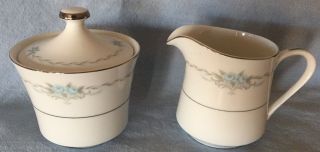 Vintage Style House " Corsage " Fine China Sugar Bowl & Creamer - Made In Japan