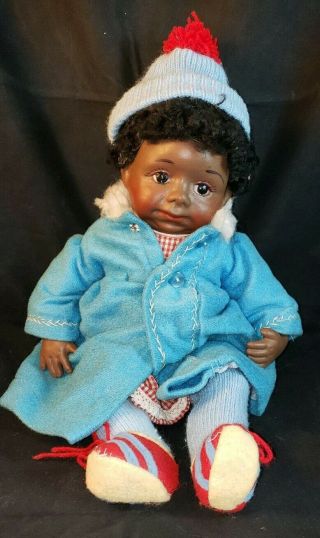 Peace Doll By Helen Mccook Dated 1975 African American 13 "