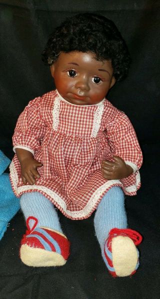 Peace Doll by Helen McCook dated 1975 African American 13 