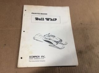 Scorpion Bull Whip Parts Book Vintage Snowmobile Ships