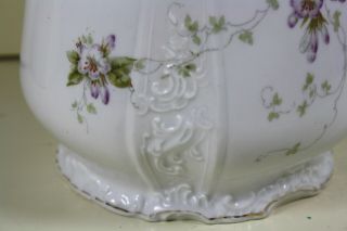 Antique Hermann Ohme Porcelain Biscuit Jar SILESIA GERMANY Missing Lid 4