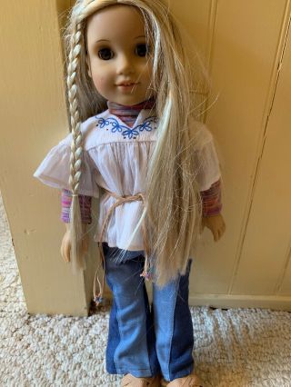 American Girl Julie Albright Blonde Hair 1970s Character Doll Full 18”