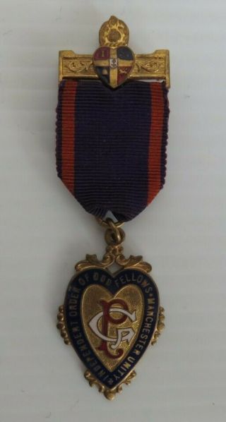1952 Ioof Independant Order Of Oddfellows Medal Pin Manchester Unity (inv22606)