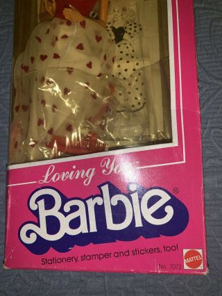 Vintage 1983 Loving You Barbie Blonde Heart Dress Gift Set 7583
