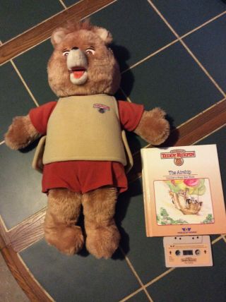 Vintage 1985 Worlds Of Wonder Teddy Ruxpin - The Airship Book And Tape
