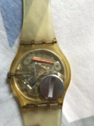 Vintage 80s Swatch Watch 4472 - P Needs Battery All The Workings Show. 3