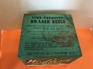 Vintage 1950 ' s No - Lash Fishing Reel by Cap Tool Rochester NY 2