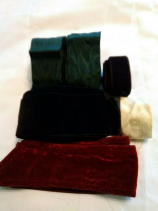 Antique Velvet Trims And Watered Satin