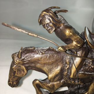 Vintage Bronze Statue Cheyenne Signed by Frederic Remington Approx 5x5.  5 No Base 2