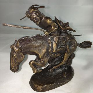 Vintage Bronze Statue Cheyenne Signed by Frederic Remington Approx 5x5.  5 No Base 5