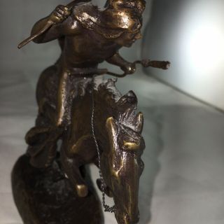 Vintage Bronze Statue Cheyenne Signed by Frederic Remington Approx 5x5.  5 No Base 6