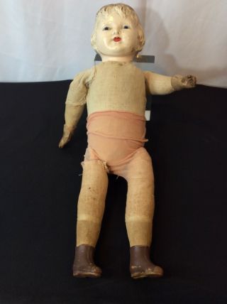 Antique 1914 Modern Toy Company 14” Composition Doll (m.  T.  Co. )