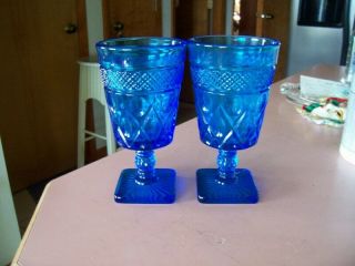 Imperial Cape Cod 11 Oz Antique Blue 6 1/4 " Water Goblets (2) More Available
