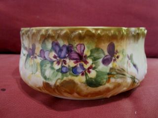Stunning Antique C.  1896 Nautilus Scottish Porcelain Hand Painted Decorative Bowl