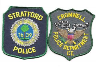 Listing2 Green Border Connecticut Patches - Cromwell Pd & Stratford Pd