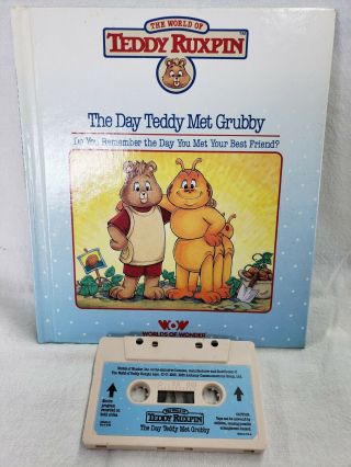 Teddy Ruxpin The Day Teddy Met Grubby Book & Tape Set