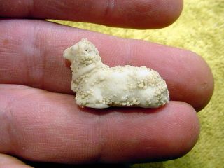 excavated vintage snow baby sheep Fève ancient length 1.  1 inch age 1890 11305 4
