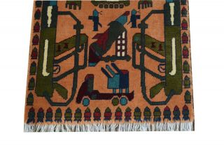 hand made afghan war rugs,  war rugs,  vintage pictorial rugs size 76 cm x 62 cm 2