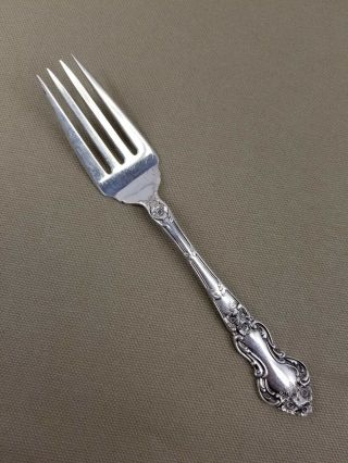 Meadow Rose Solid Sterling 6 - 1/4 " Salad Fork (wallace 1907) No Mono
